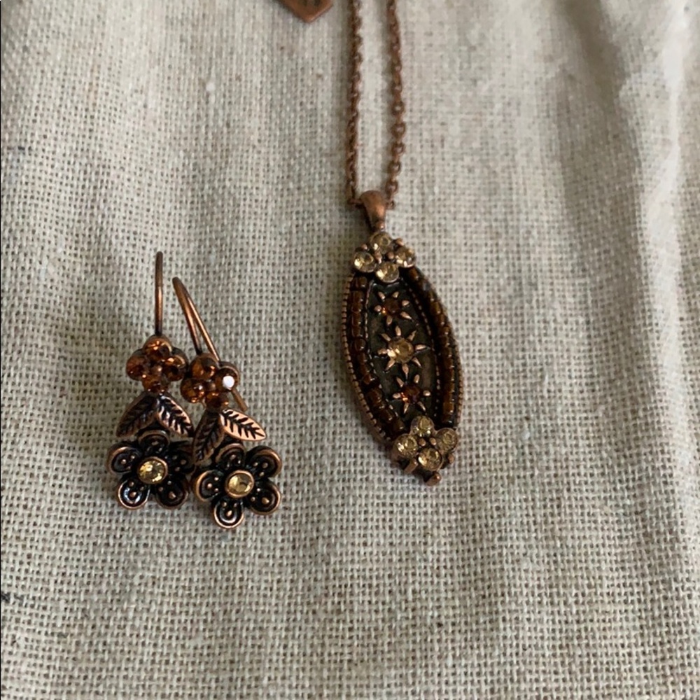 New! Copper Necklace & Earring Set